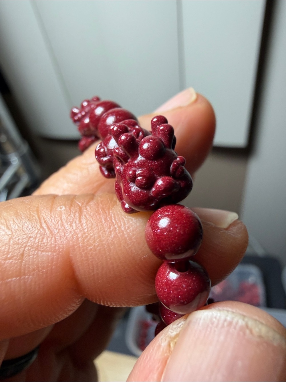 Cinnabar Pixiu  Bead Bracelet - Women Jewelry top quality high grade 75% 5.75in